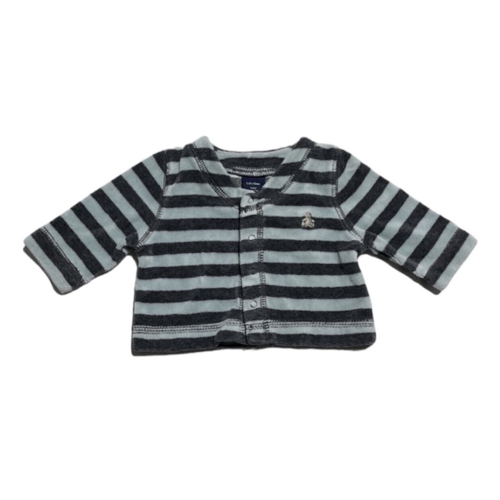 Baby Gap velour snap front cardigan/jacket Newborn